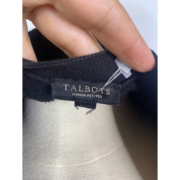 Talbots Petite Ribbed Long Sleeve Open Front Cardigan - Picture 6 of 10